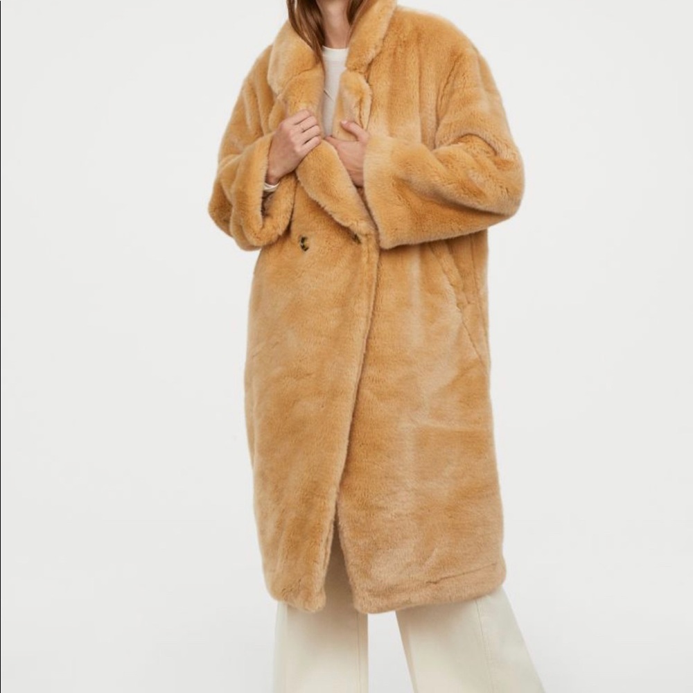 H&M Faux Fur Oversized Coat